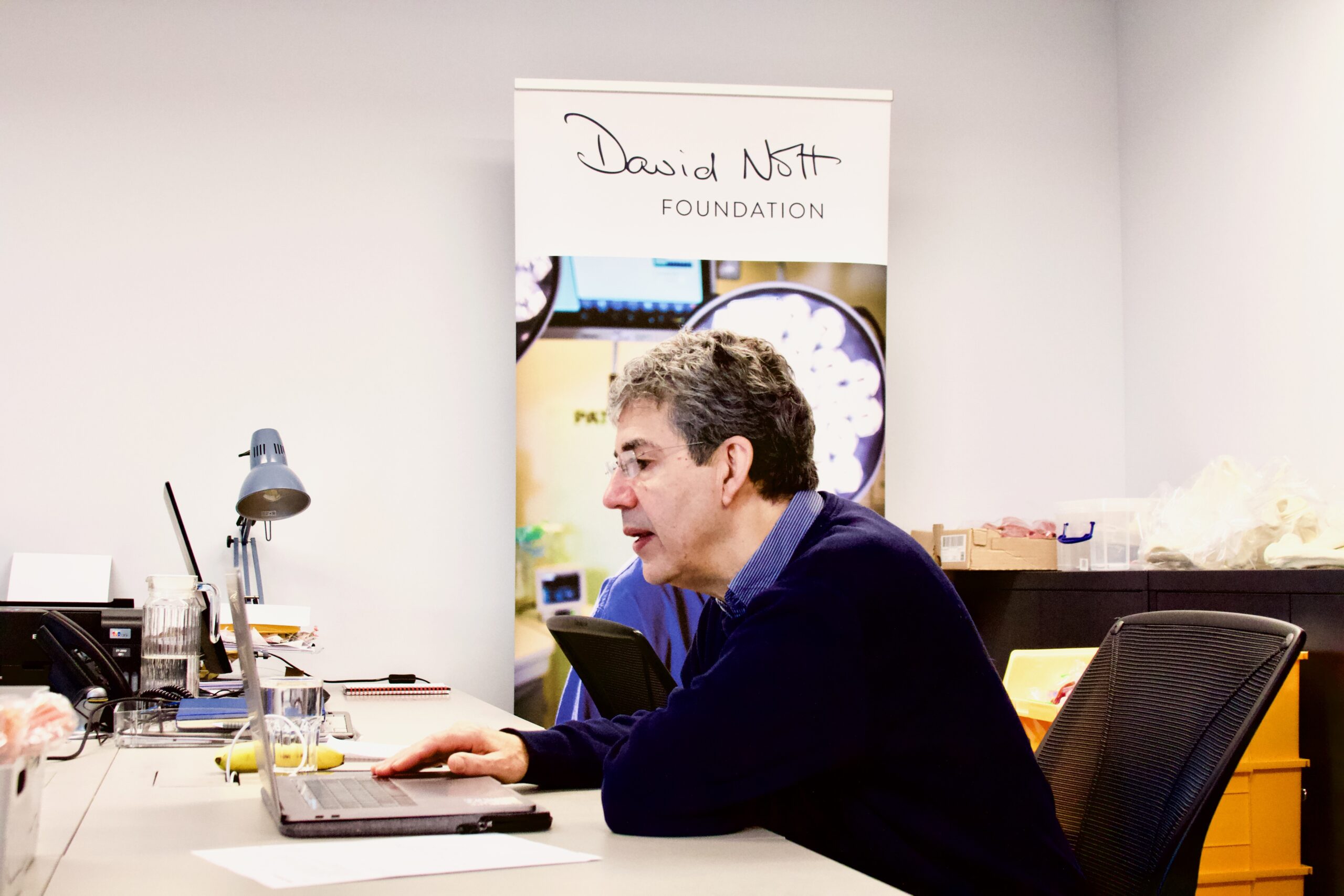 David Nott delivering surgical training online.
